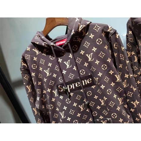 louis vuitton supreme red hoodie|Louis Vuitton hoodie sizing.